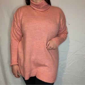 Coral pink oversized sweater